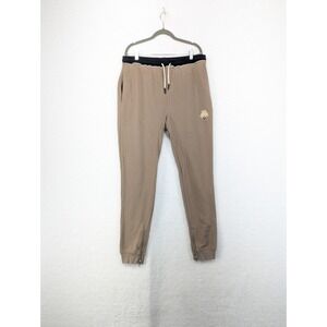 Pink + Dolphin Men's Activewear Jogger Sweatpants Pants Tan Zip Ankle XL